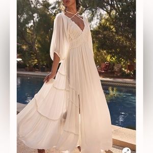 Free People white maxi dress